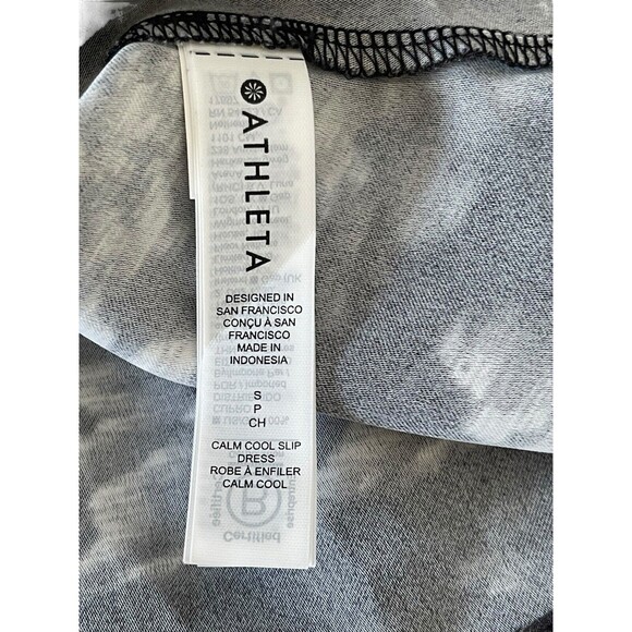 Athleta NWT Women's Calm Cool Slip Dress Black/Gray Size Small Retail $119 - Picture 7 of 12